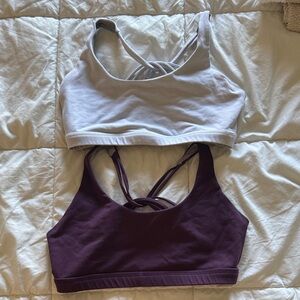 Born primitive White and Purple Sports Bras